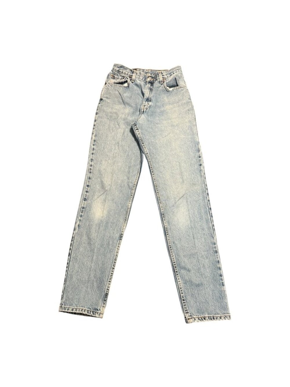 Vtg 2002 Levi's 550 Relaxed Fit Tapered leg Jeans Light Wash Blue 31Wx40L *Read*